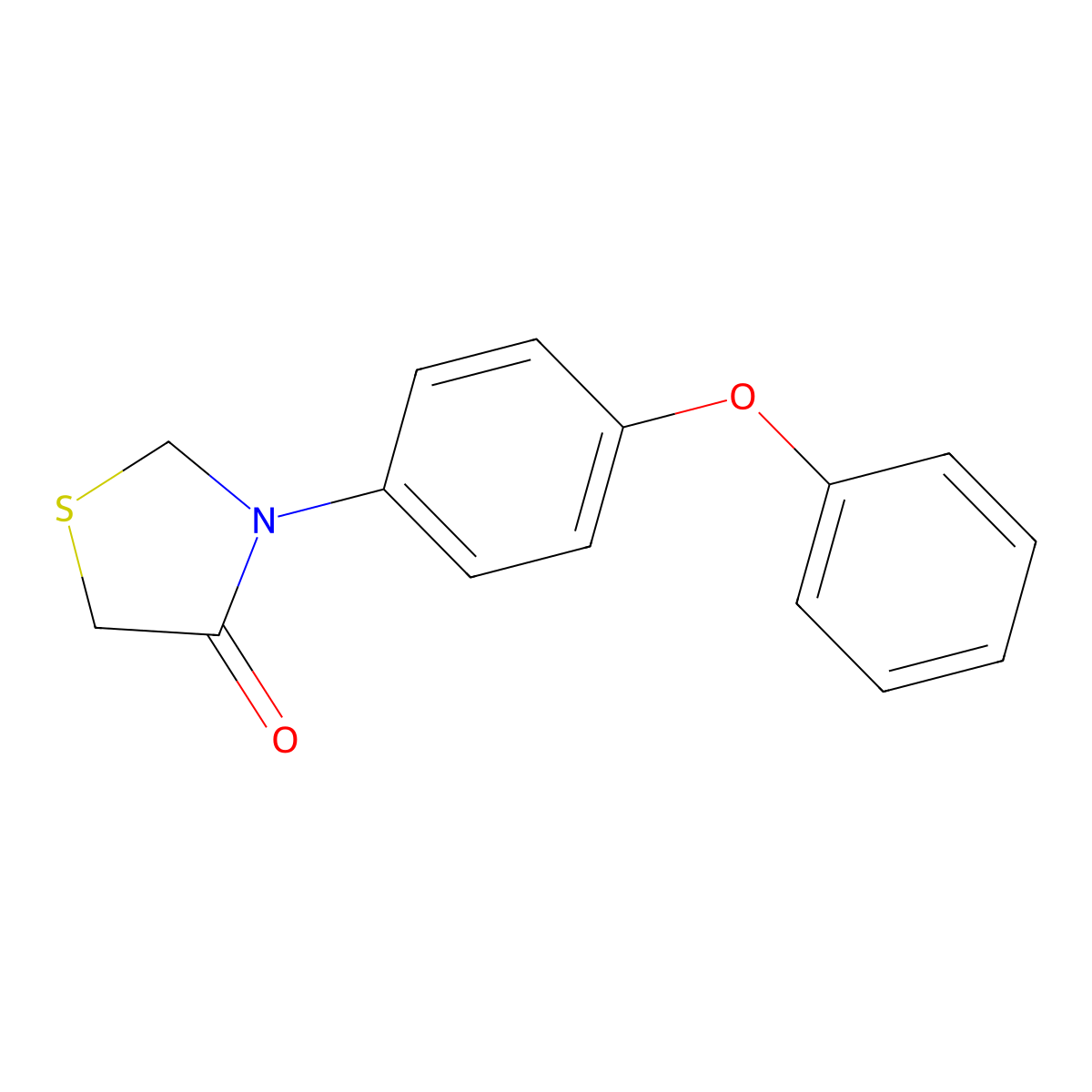 3-(4-Phenoxyphenyl)-1,3-thiazolidin-4-one molecular structure, CAS 109052-49-5