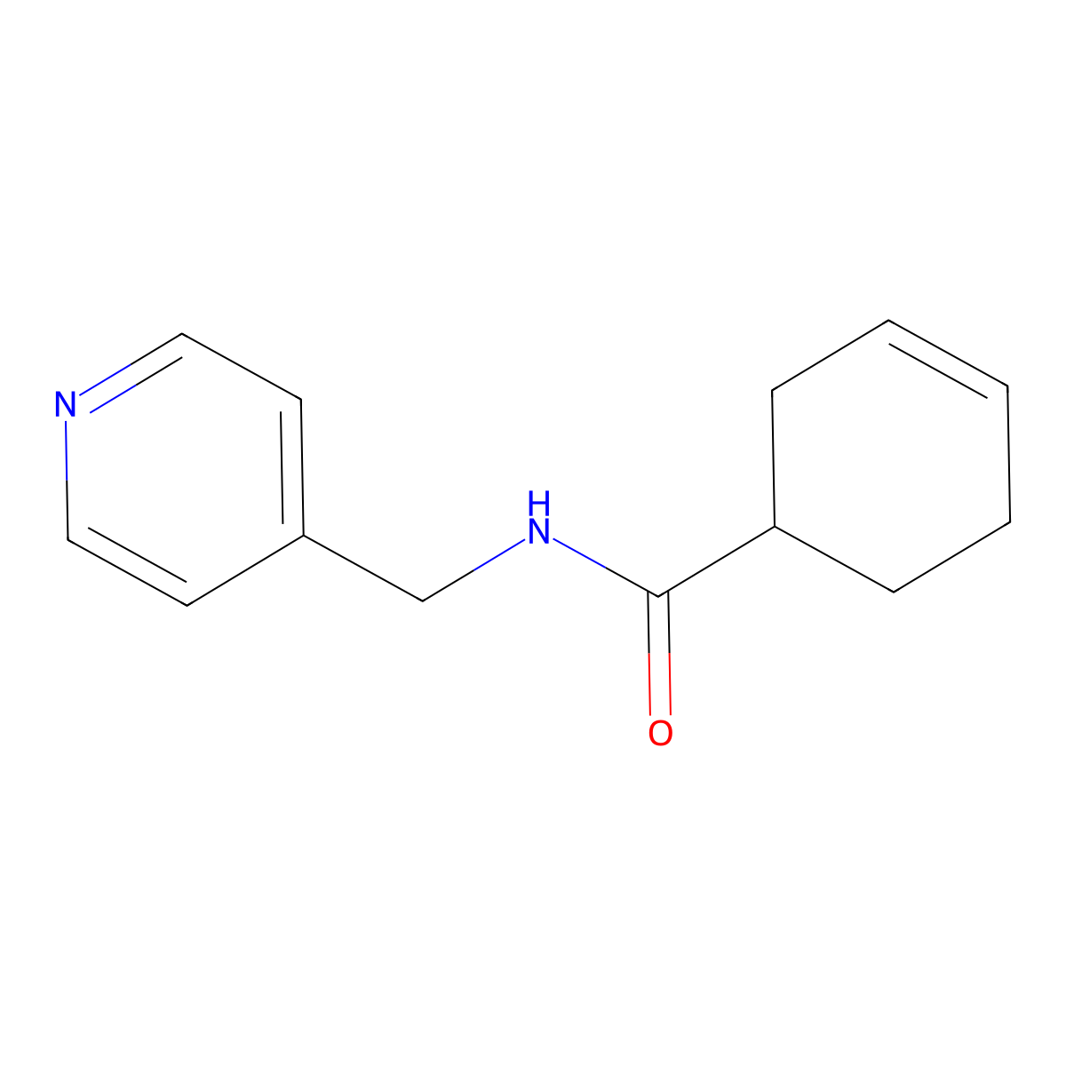N-[(pyridin-4-yl)methyl]cyclohex-3-ene-1-carboxamide molecular structure, CAS 1090529-96-6