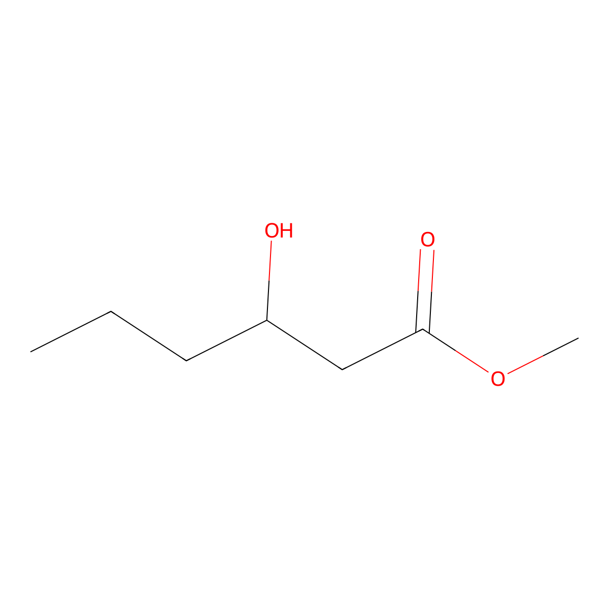 methyl (3R)-3-hydroxyhexanoate molecular structure, CAS 109053-86-3
