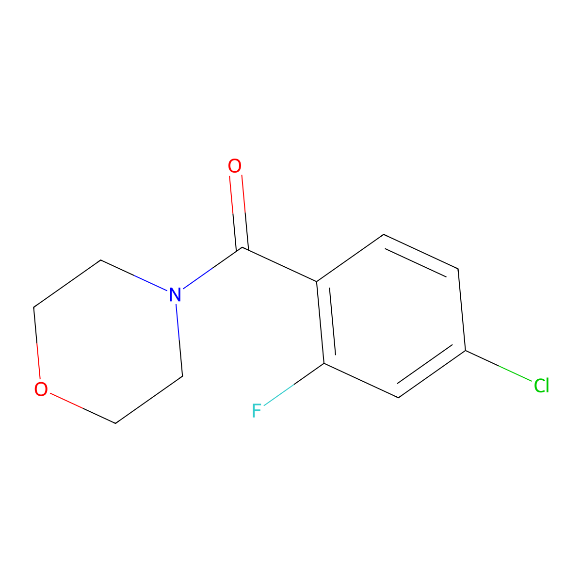4-(4-Chloro-2-fluorobenzoyl)morpholine molecular structure, CAS 1090530-77-0