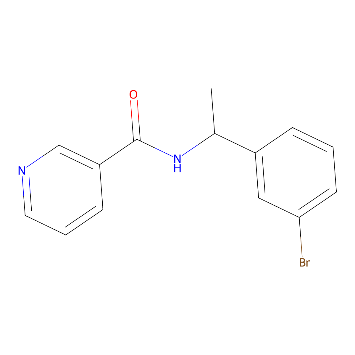 n-(1-(3-Bromophenyl)ethyl)nicotinamide molecular structure, CAS 1090547-12-8