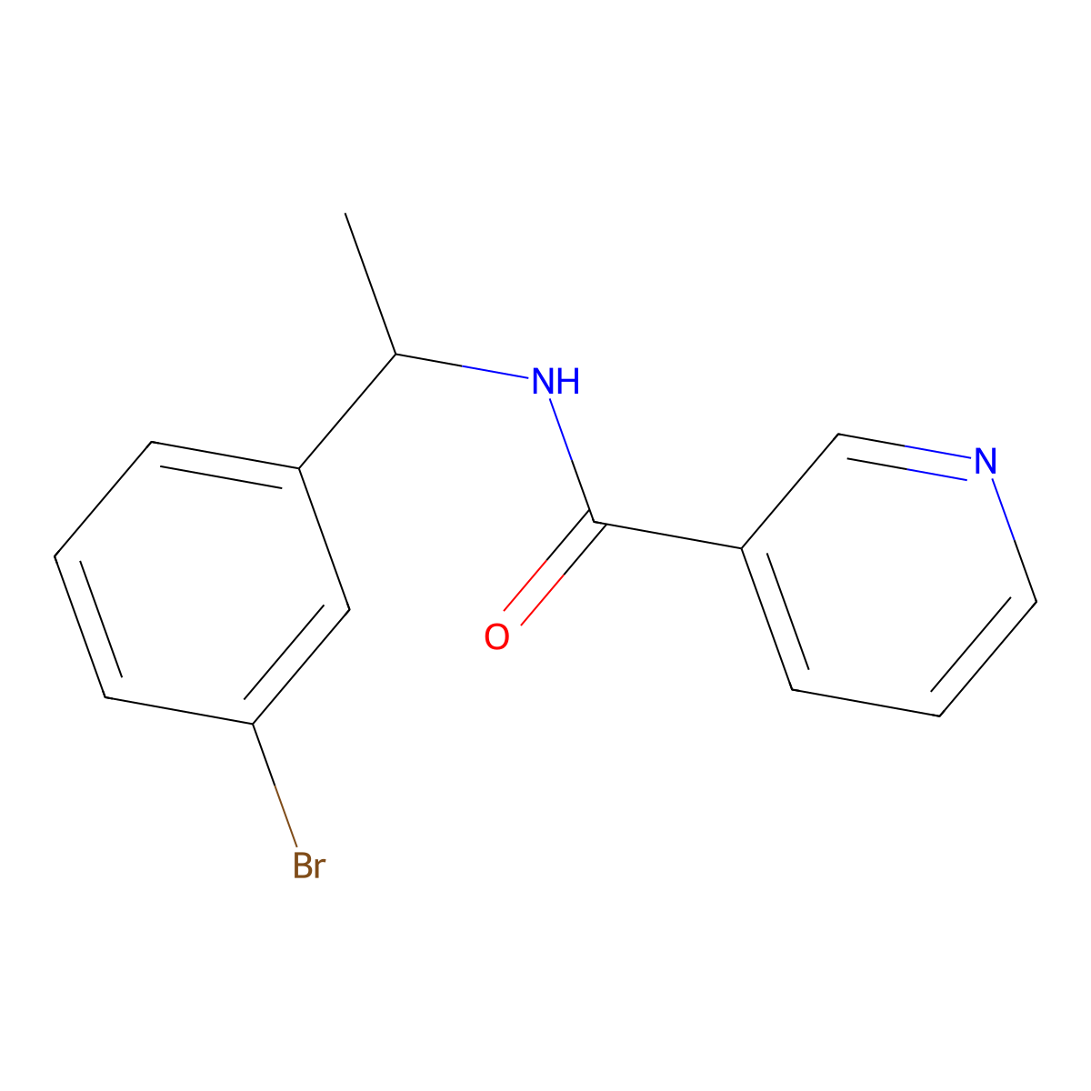 n-(1-(3-Bromophenyl)ethyl)nicotinamide molecular structure, CAS 1090547-12-8