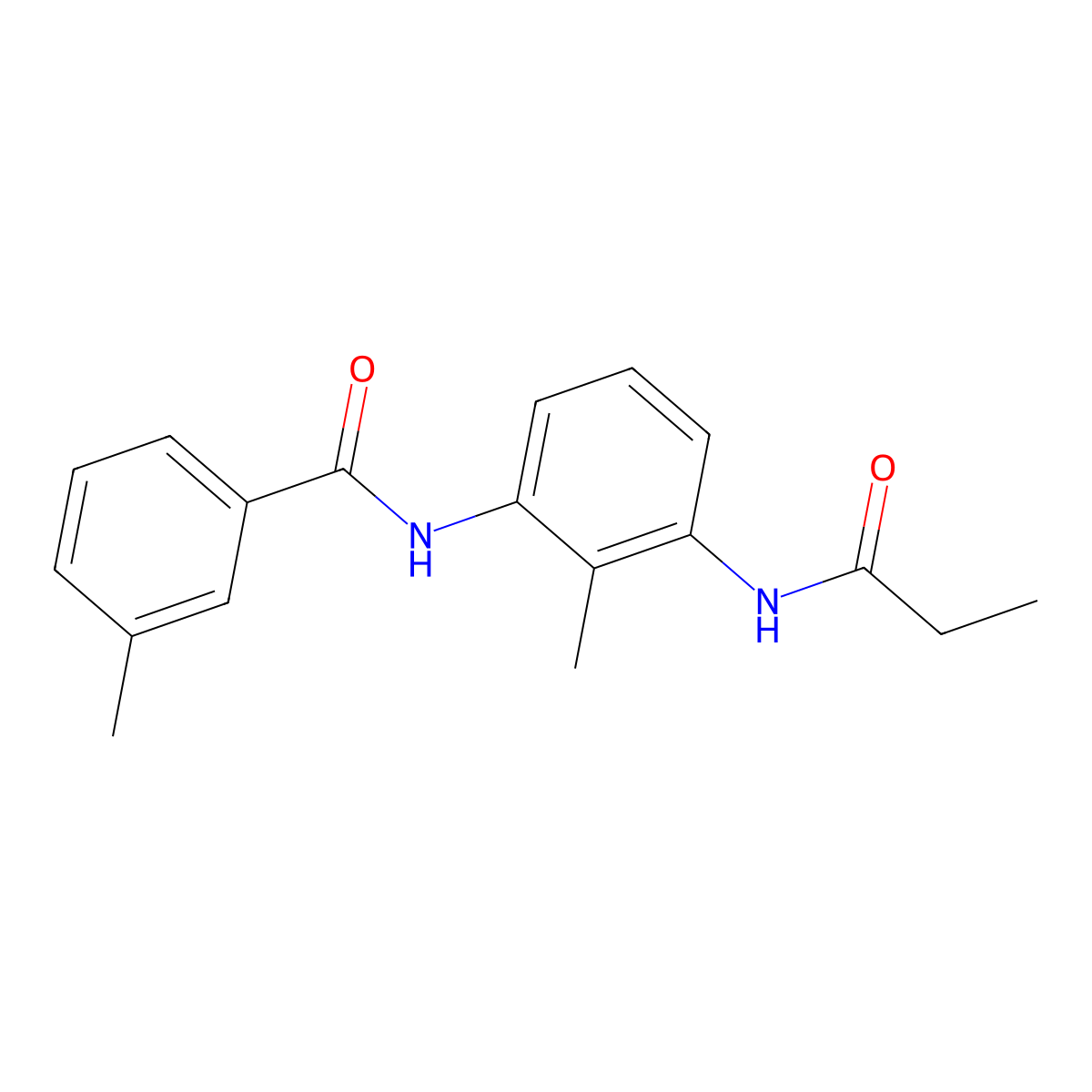 3-methyl-N-[2-methyl-3-(propionylamino)phenyl]benzamide molecular structure, CAS 1090553-05-1
