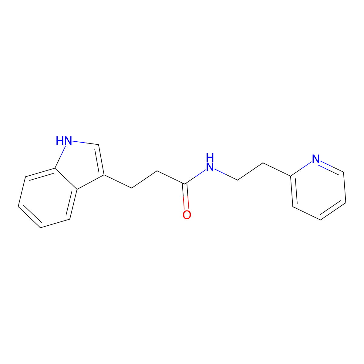 3-(1H-indol-3-yl)-N-[2-(pyridin-2-yl)ethyl]propanamide molecular structure, CAS 1090554-69-0