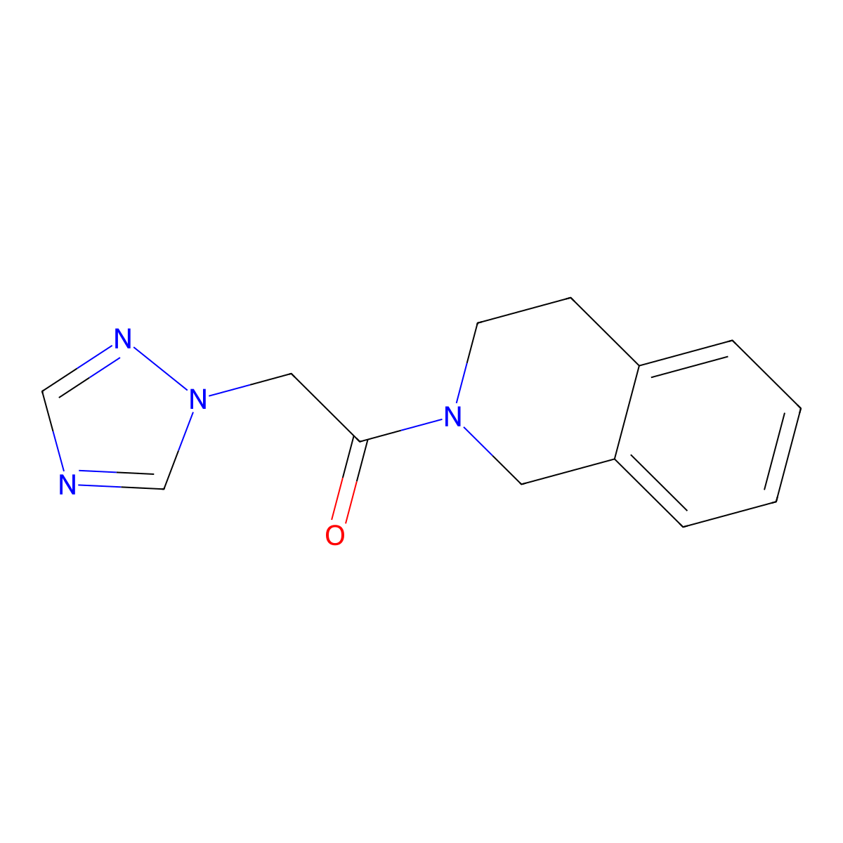 1-(1,2,3,4-tetrahydroisoquinolin-2-yl)-2-(1H-1,2,4-triazol-1-yl)ethan-1-one molecular structure, CAS 1090555-15-9