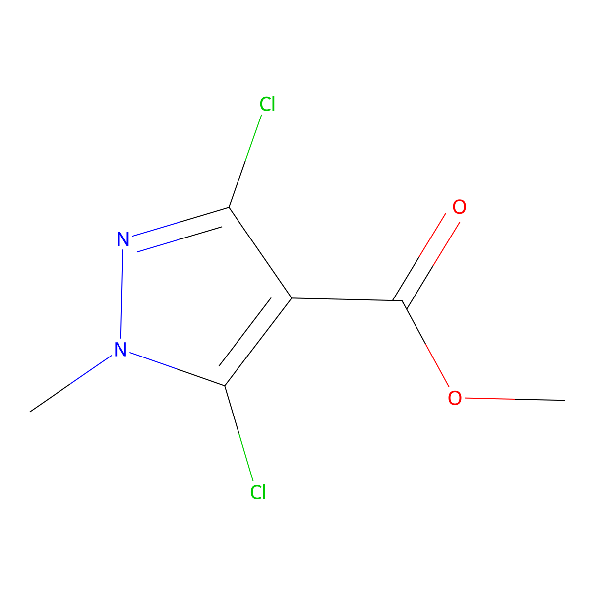methyl 3,5-dichloro-1-methyl-1H-pyrazole-4-carboxylate molecular structure, CAS 109056-69-1