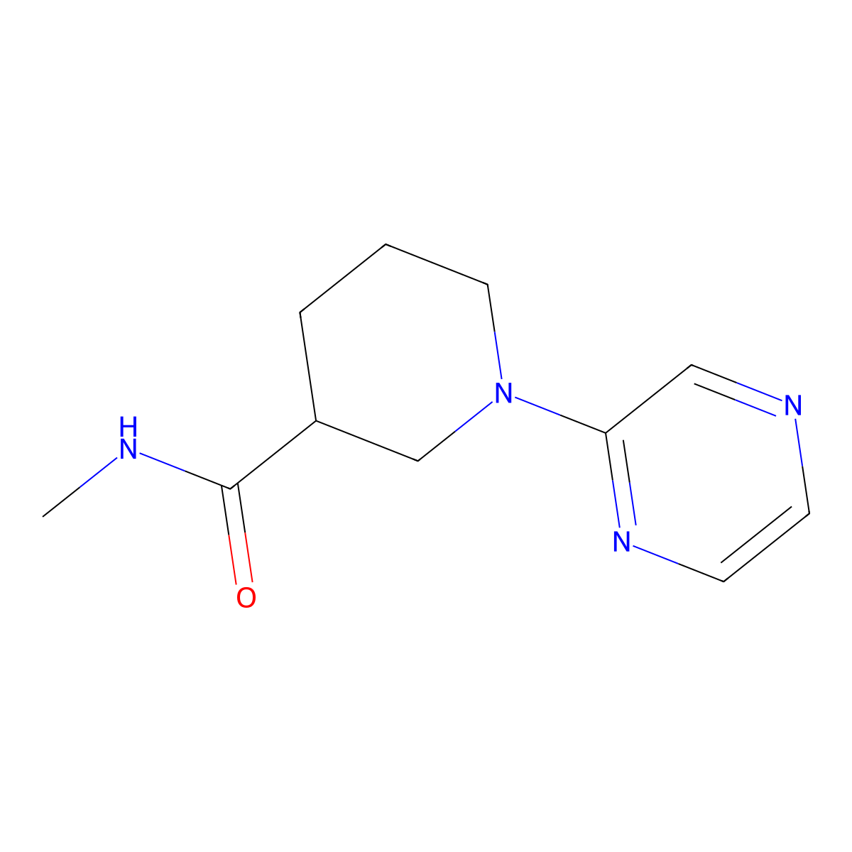 N-Methyl-1-(pyrazin-2-yl)piperidine-3-carboxamide molecular structure, CAS 1090563-03-3
