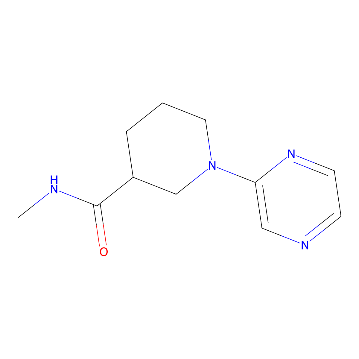 N-Methyl-1-(pyrazin-2-yl)piperidine-3-carboxamide molecular structure, CAS 1090563-03-3
