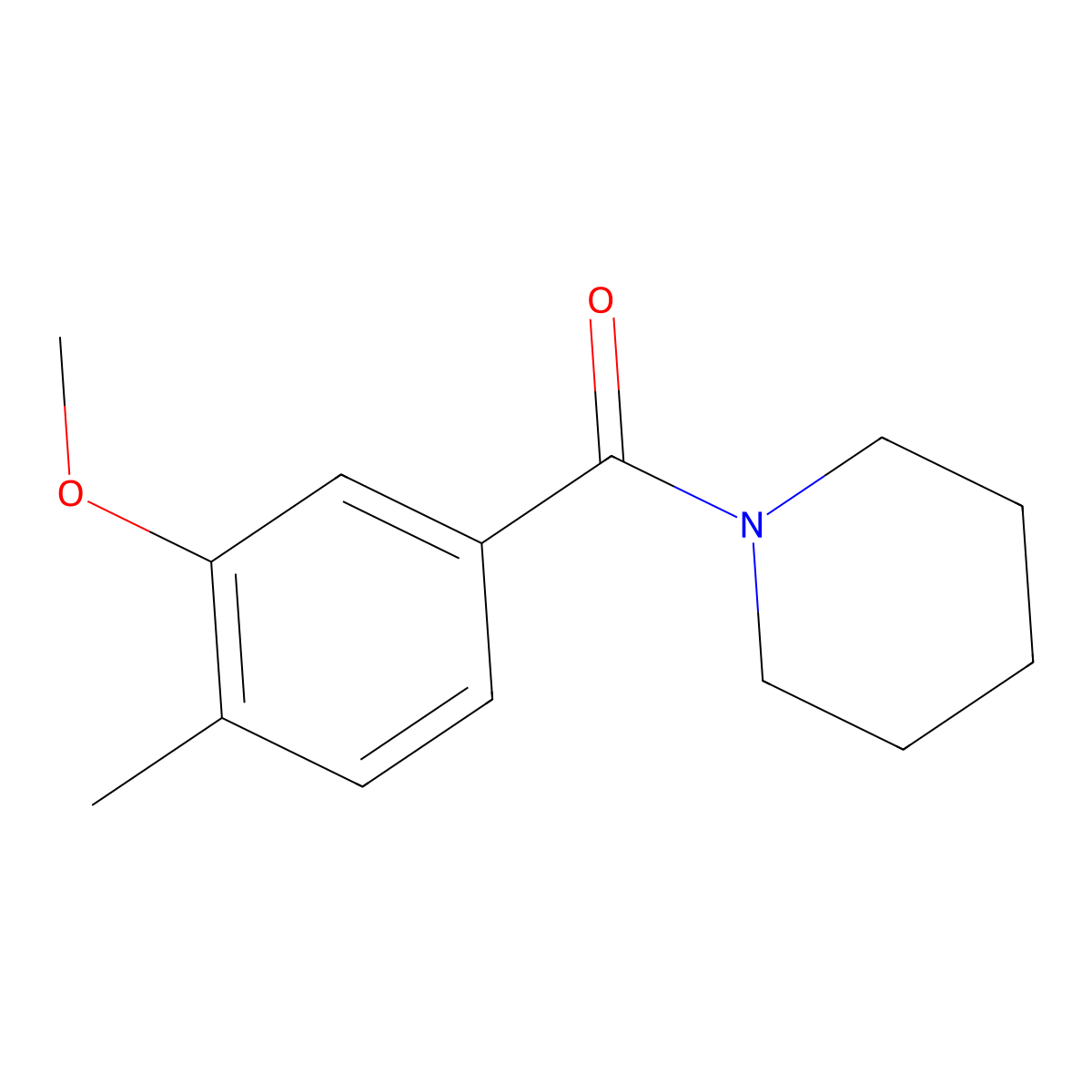 (3-Methoxy-4-methylphenyl)(piperidin-1-yl)methanone molecular structure, CAS 1090563-82-8
