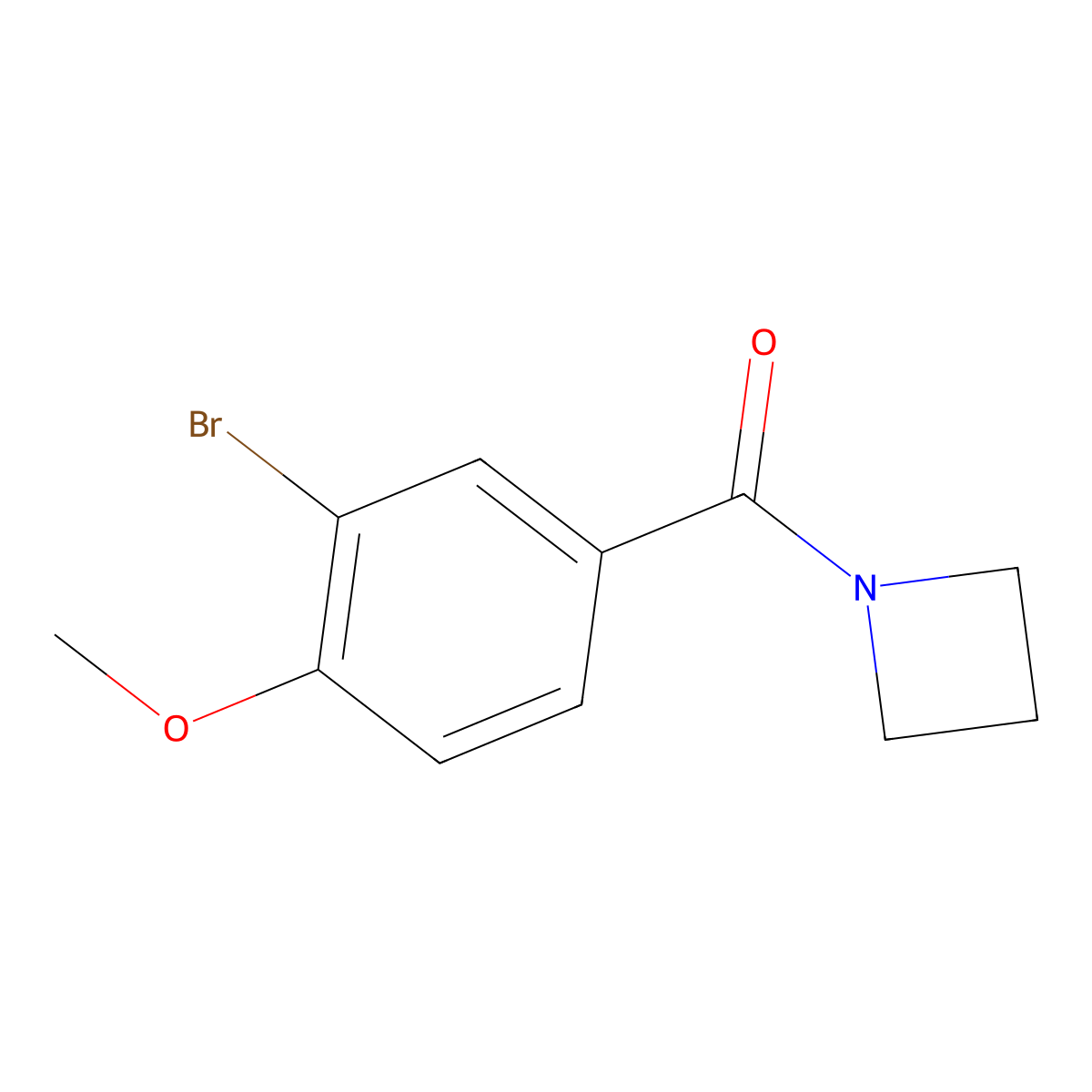 1-(3-Bromo-4-methoxybenzoyl)azetidine molecular structure, CAS 1090567-32-0