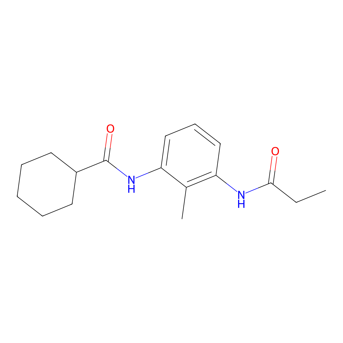 N-[2-methyl-3-(propanoylamino)phenyl]cyclohexanecarboxamide molecular structure, CAS 1090572-48-7