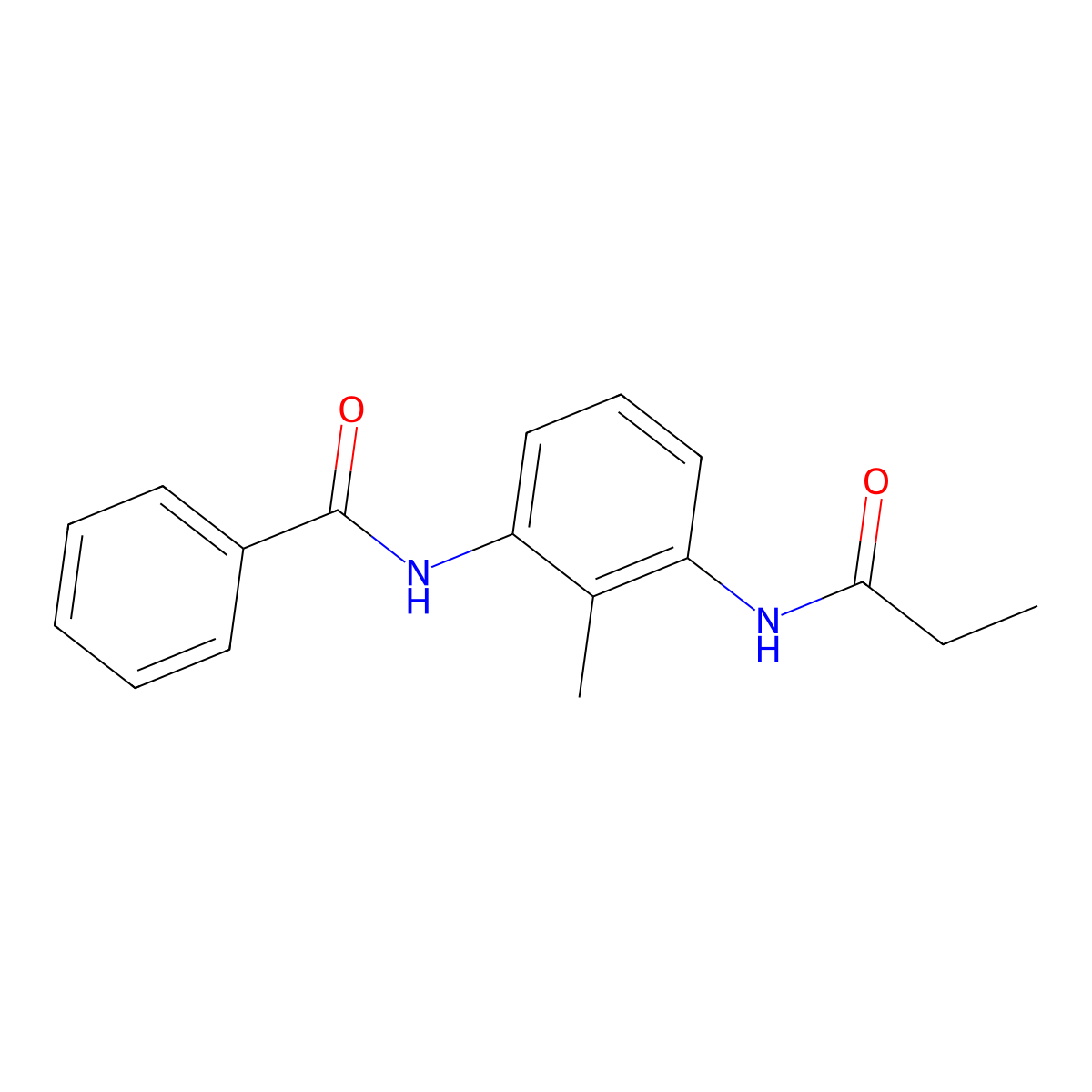 N-[2-methyl-3-(propionylamino)phenyl]benzamide molecular structure, CAS 1090578-98-5
