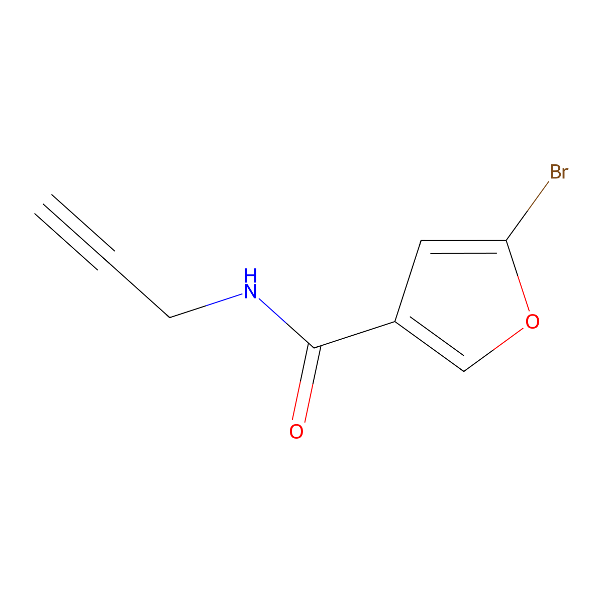 5-Bromo-N-(prop-2-YN-1-YL)furan-3-carboxamide molecular structure, CAS 1090581-90-0