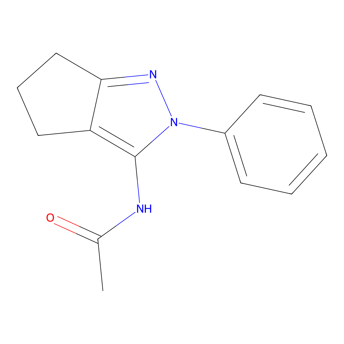 N-{2-phenyl-2H,4H,5H,6H-cyclopenta[c]pyrazol-3-yl}acetamide molecular structure, CAS 1090582-95-8