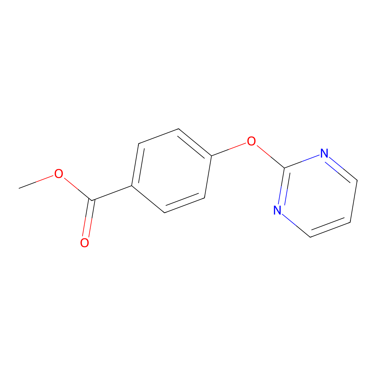 Methyl 4-(pyrimidin-2-yloxy)benzoate molecular structure, CAS 1090587-89-5