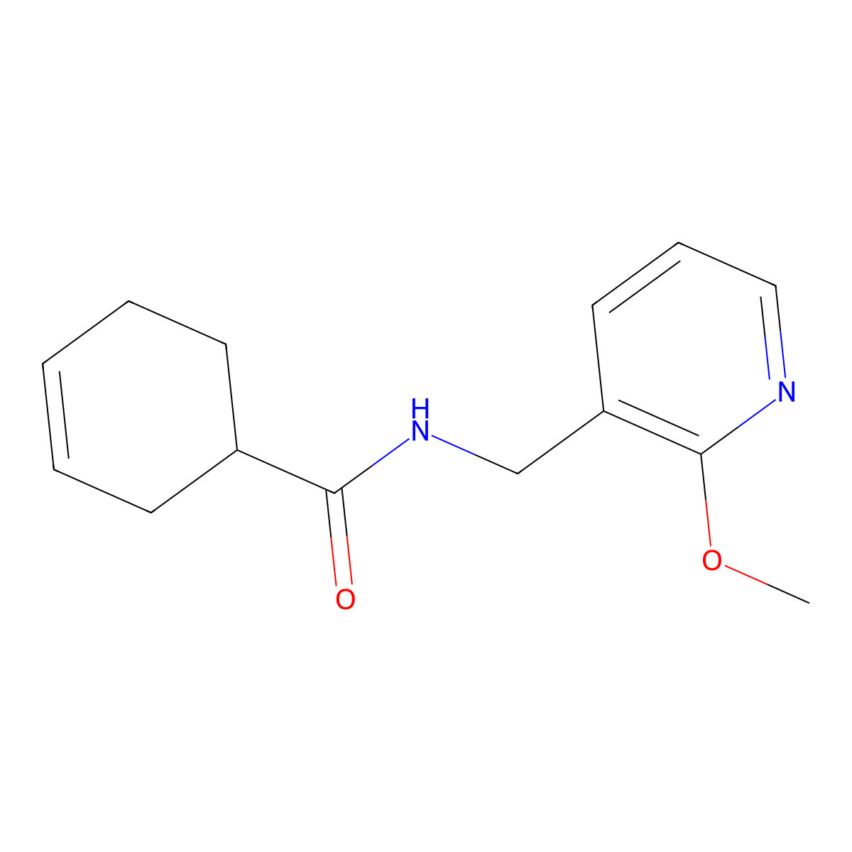N-[(2-methoxypyridin-3-yl)methyl]cyclohex-3-ene-1-carboxamide molecular structure, CAS 1090588-27-4