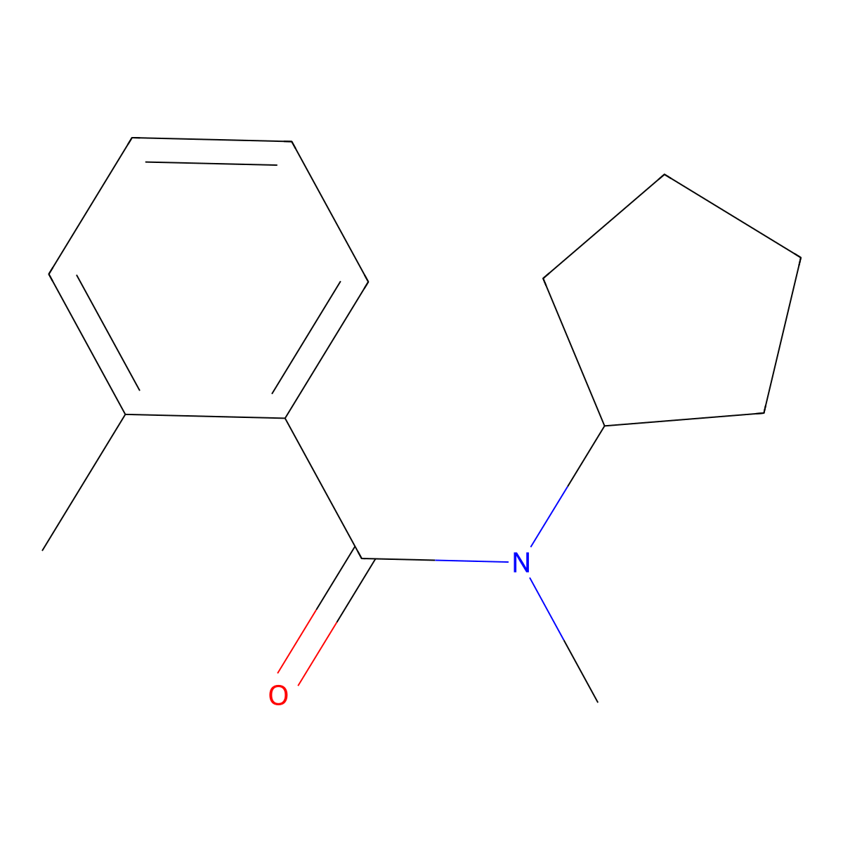 N-cyclopentyl-N,2-dimethylbenzamide molecular structure, CAS 1090597-47-9