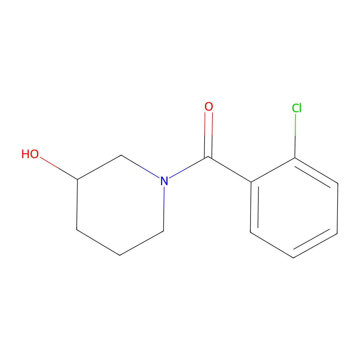 1-(2-Chlorobenzoyl)piperidin-3-ol molecular structure, CAS 1090598-03-0