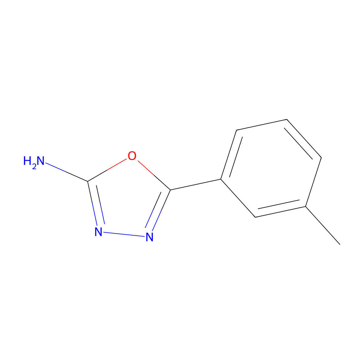 5-(3-Methylphenyl)-1,3,4-oxadiazol-2-amine molecular structure, CAS 109060-64-2