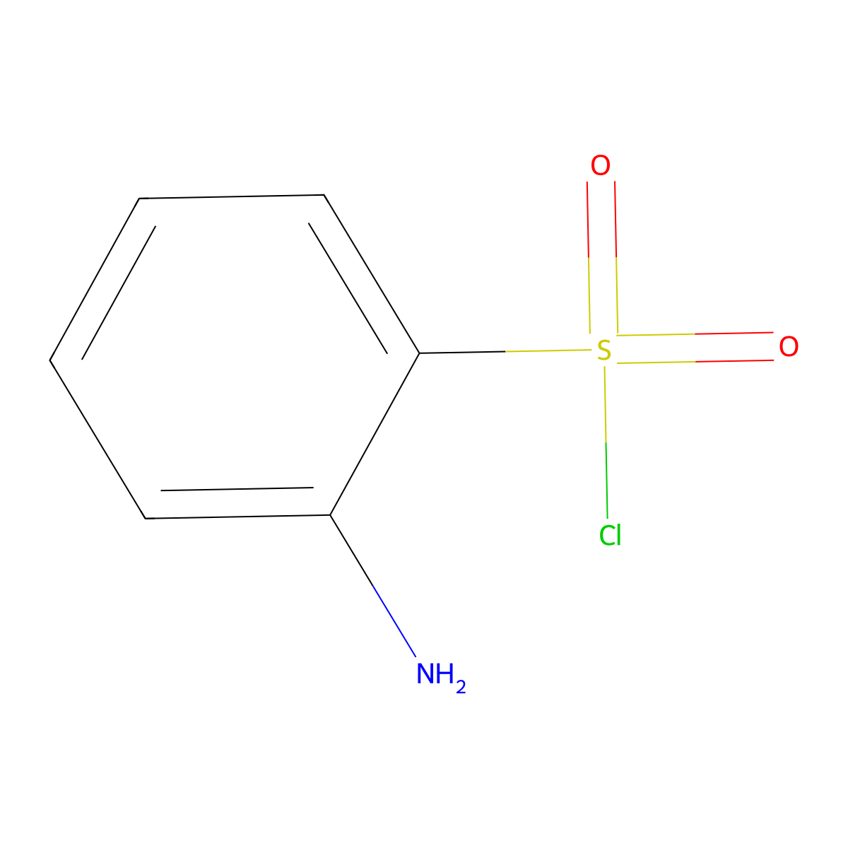 2-Amino-benzenesulfonyl chloride molecular structure, CAS 109061-25-8
