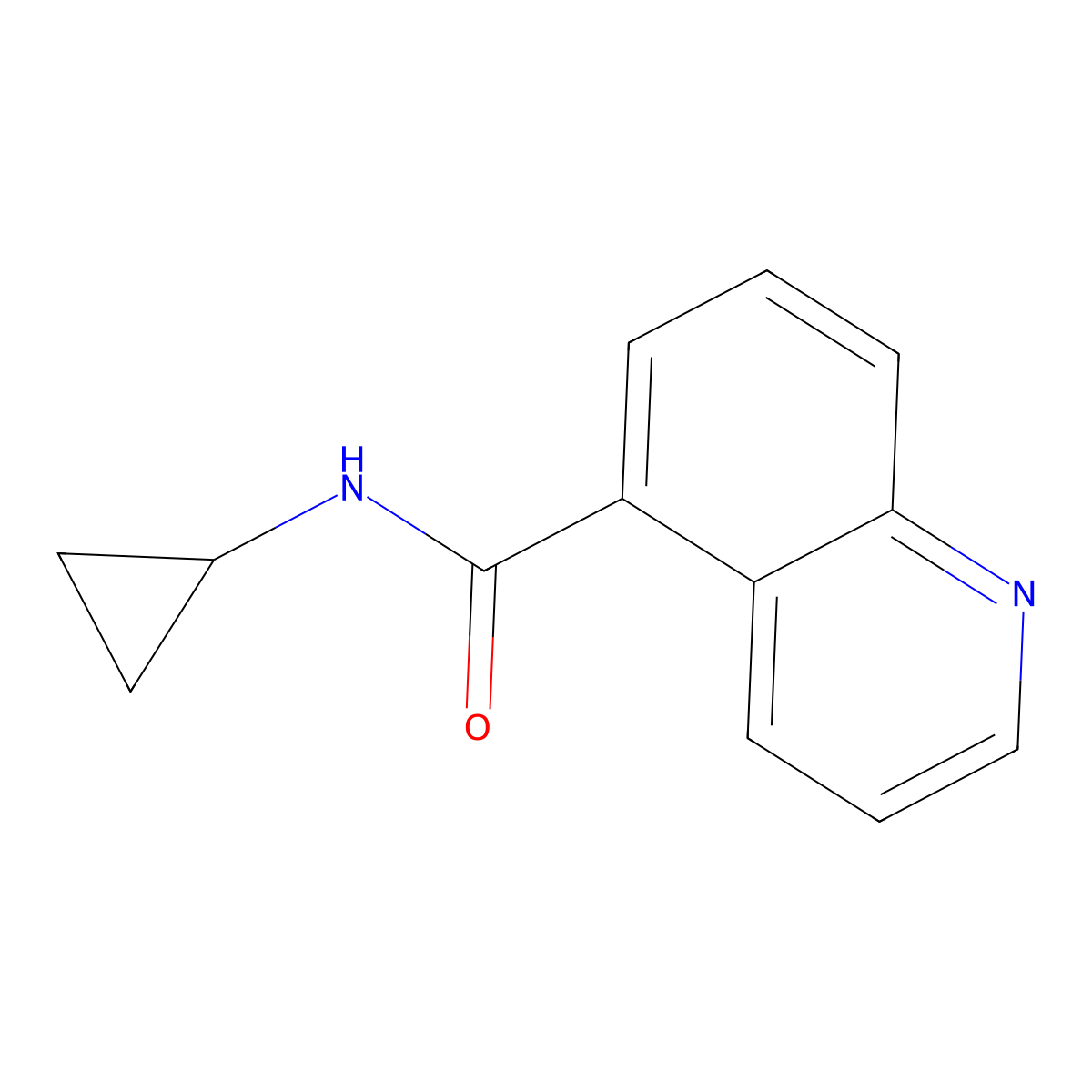 N-Cyclopropyl-5-quinolinecarboxamide molecular structure, CAS 1090618-27-1