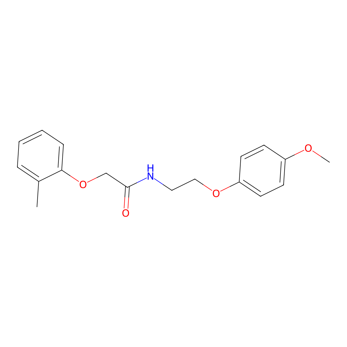 N-[2-(4-methoxyphenoxy)ethyl]-2-(2-methylphenoxy)acetamide molecular structure, CAS 1090664-05-3