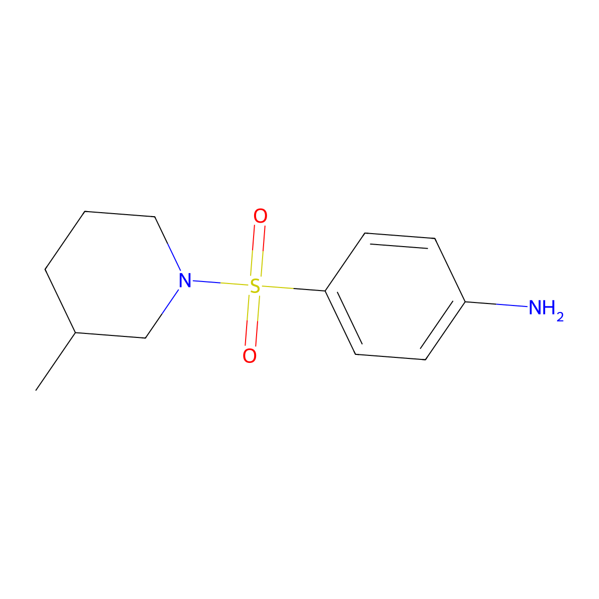 4-[(3-Methylpiperidin-1-yl)sulfonyl]aniline molecular structure, CAS 109069-00-3