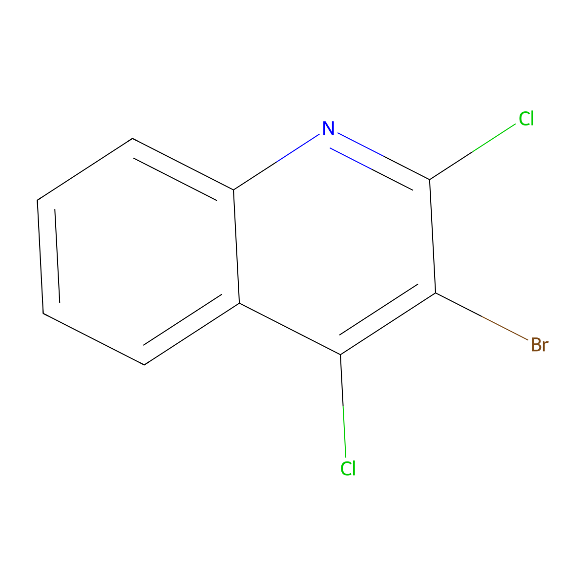 3-Bromo-2,4-dichloroquinoline molecular structure, CAS 109069-65-0