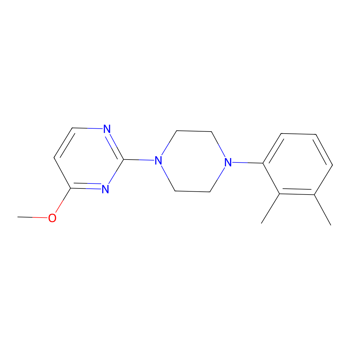 2-[4-(2,3-Dimethylphenyl)piperazin-1-yl]-4-methoxypyrimidine molecular structure, CAS 1090702-26-3