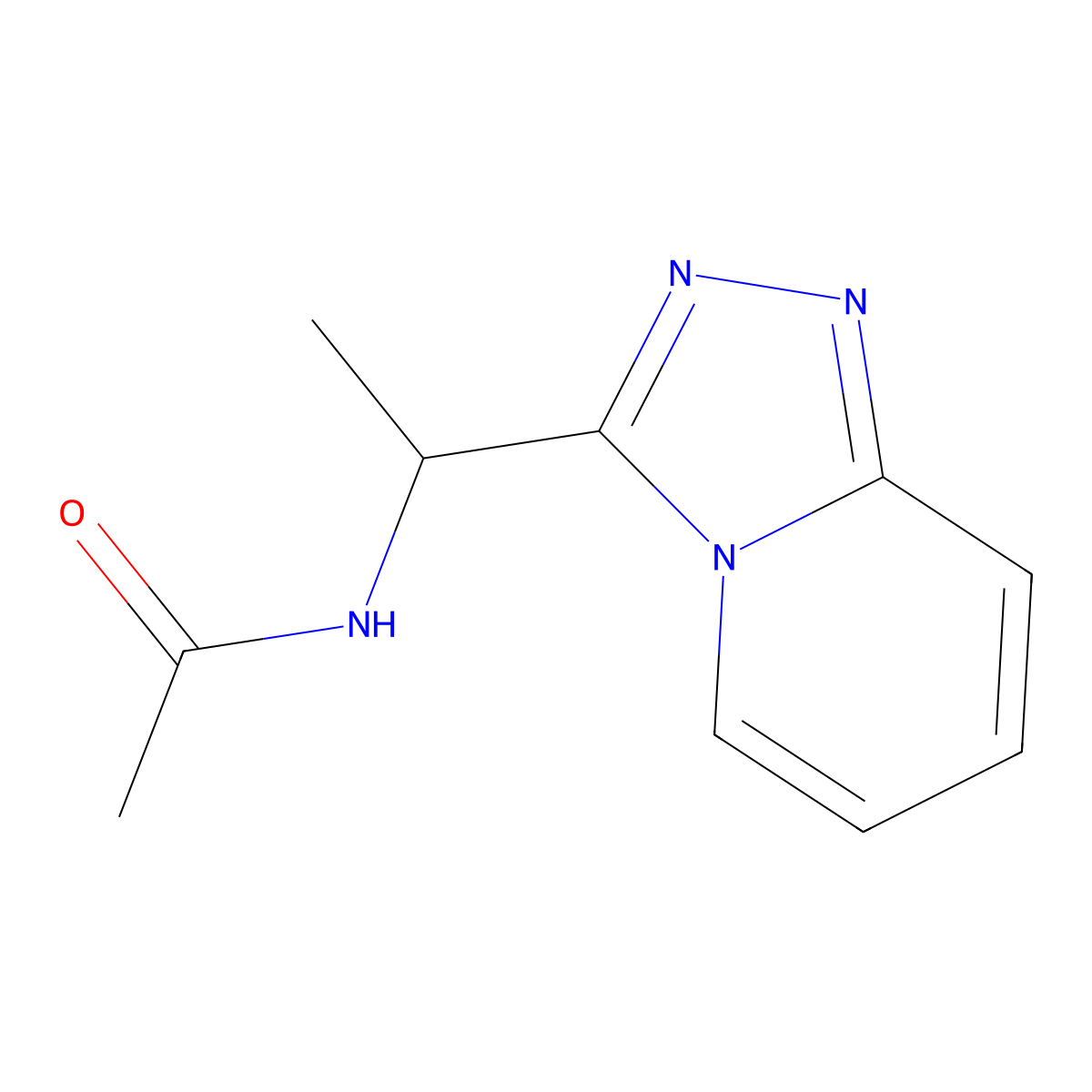 N-(1-{[1,2,4]triazolo[4,3-a]pyridin-3-yl}ethyl)acetamide molecular structure, CAS 1090718-29-8