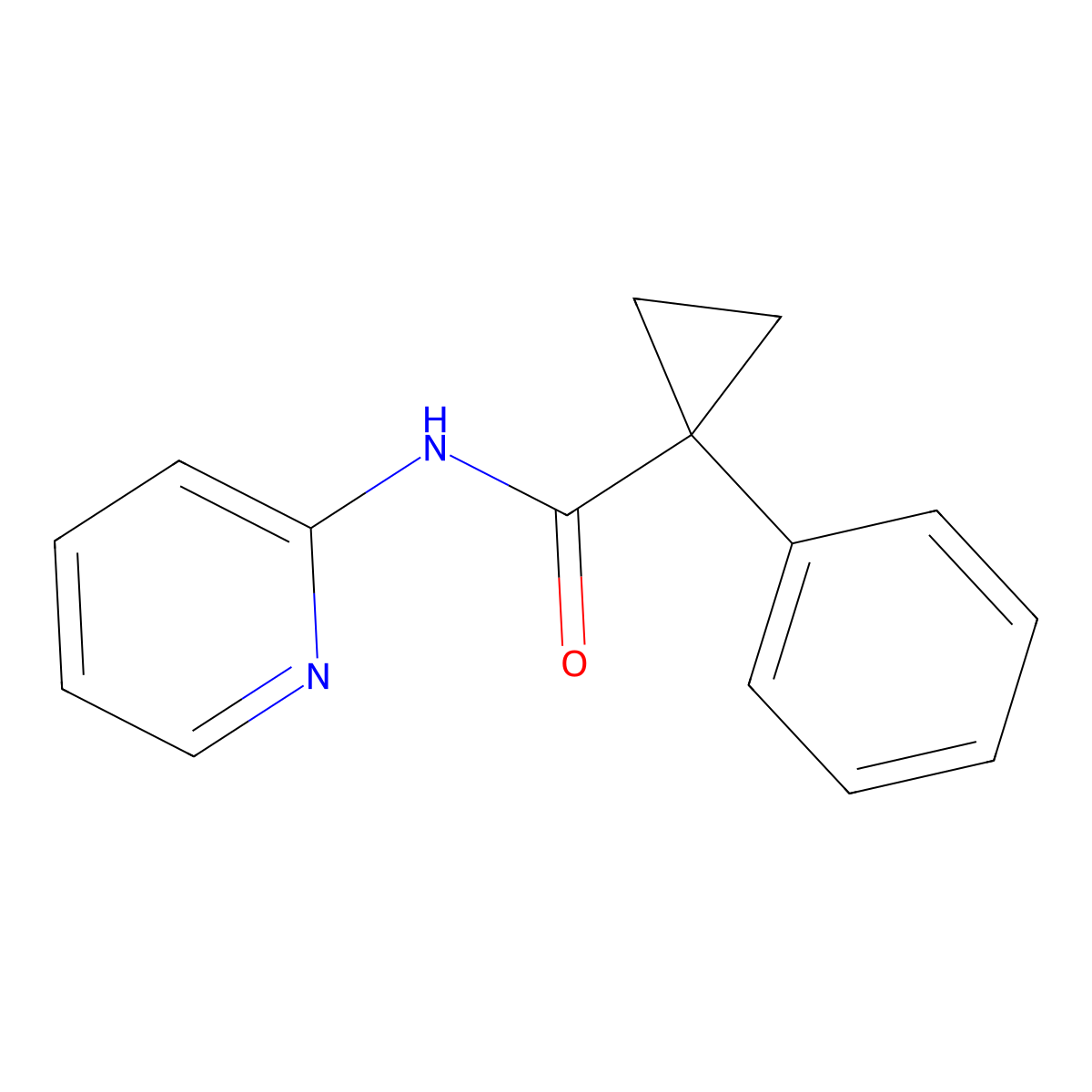 1-Phenyl-N-2-pyridinylcyclopropanecarboxamide molecular structure, CAS 1090727-97-1