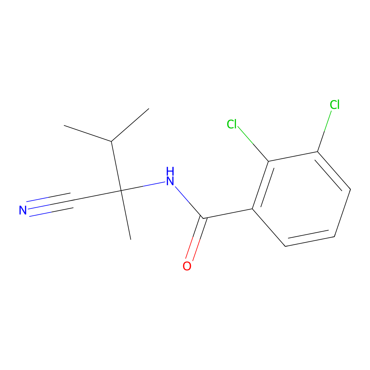 2,3-dichloro-N-(1-cyano-1,2-dimethylpropyl)benzamide molecular structure, CAS 1090738-14-9