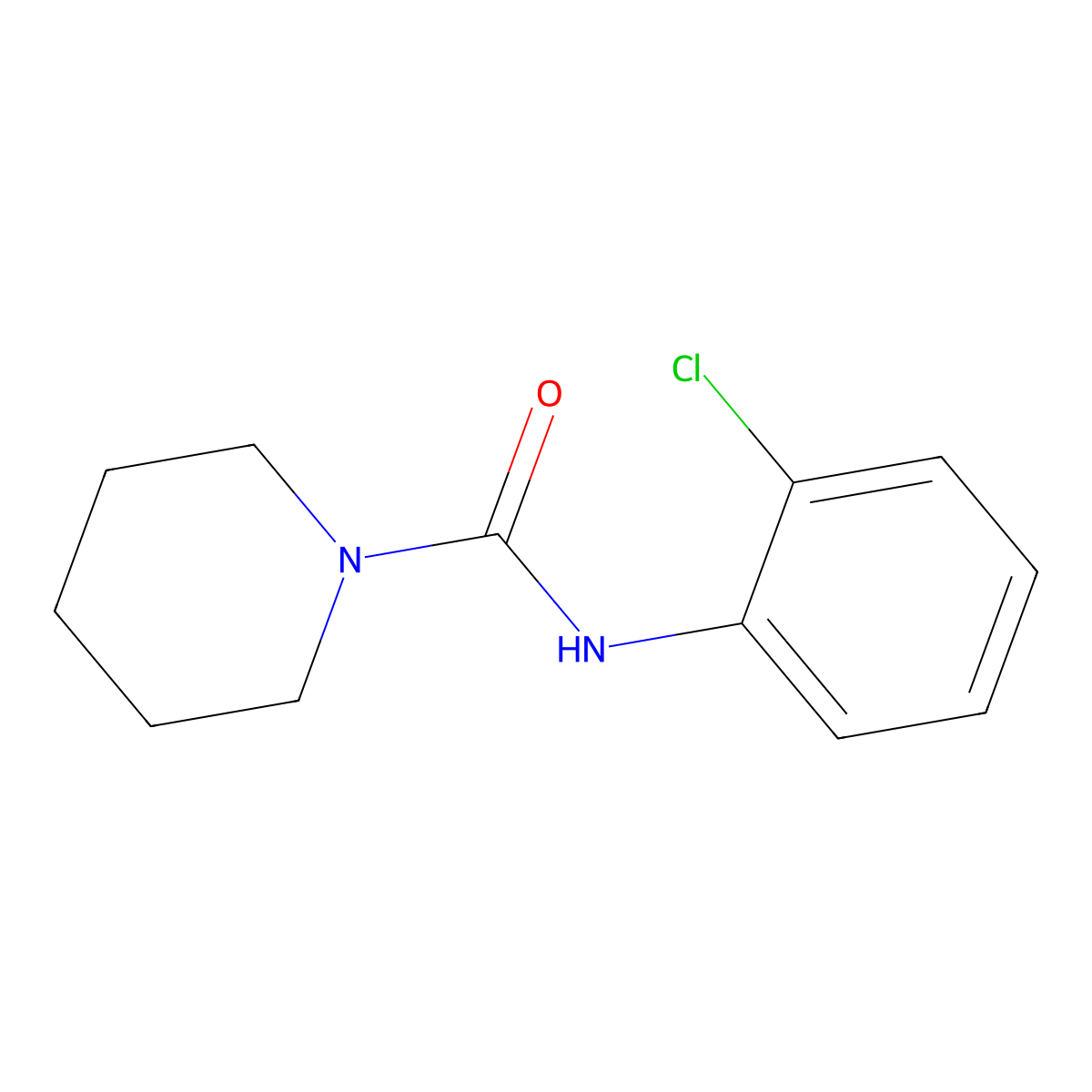 1-(2-Chlorophenylcarbamoyl)piperidine molecular structure, CAS 109075-56-1