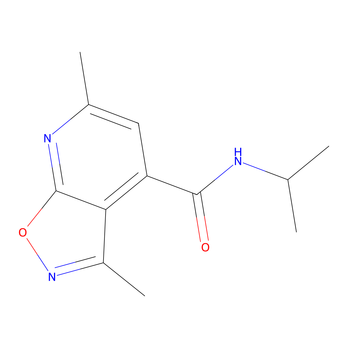 n-Isopropyl-3,6-dimethylisoxazolo[5,4-b]pyridine-4-carboxamide molecular structure, CAS 1090805-68-7
