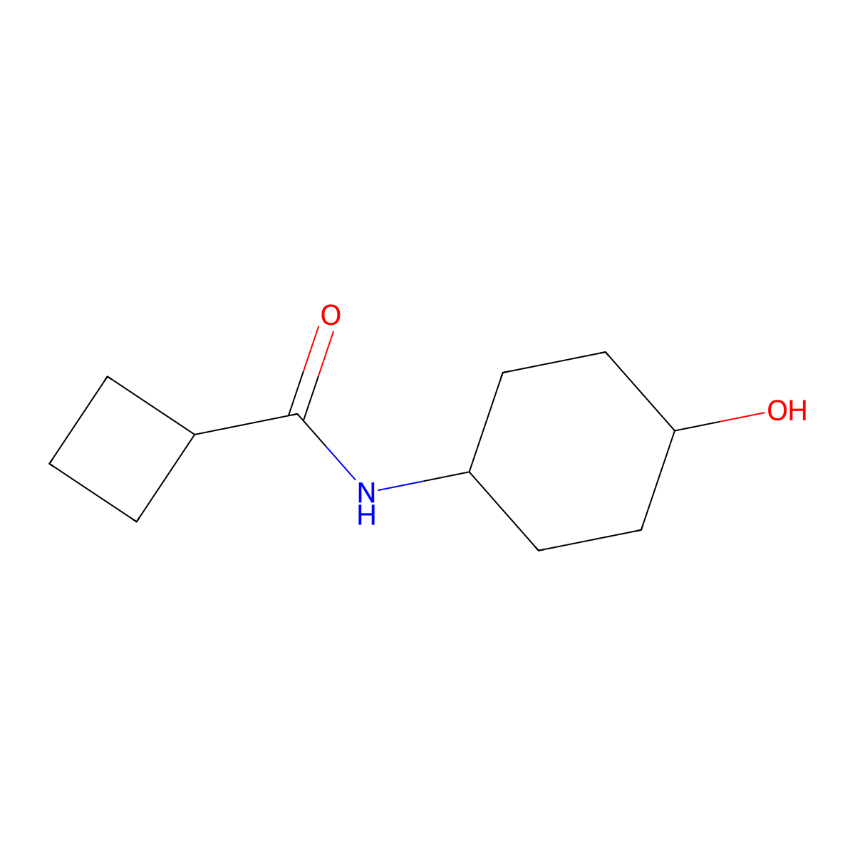N-(4-hydroxycyclohexyl)cyclobutanecarboxamide molecular structure, CAS 1090812-91-1