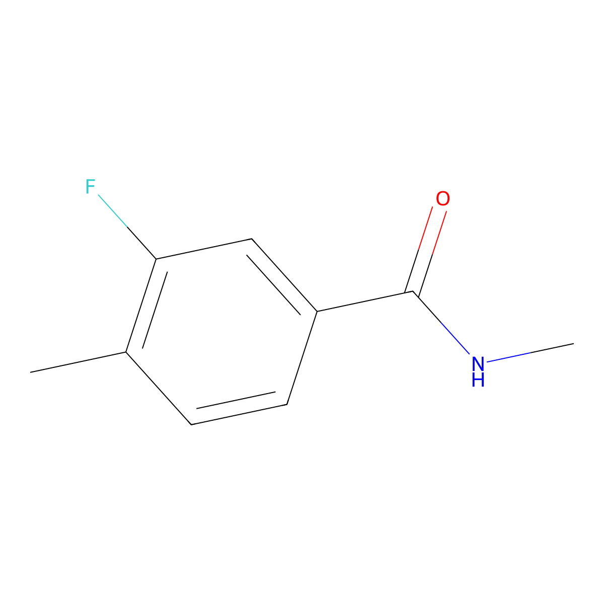 3-fluoro-N,4-dimethylbenzamide molecular structure, CAS 1090829-74-5