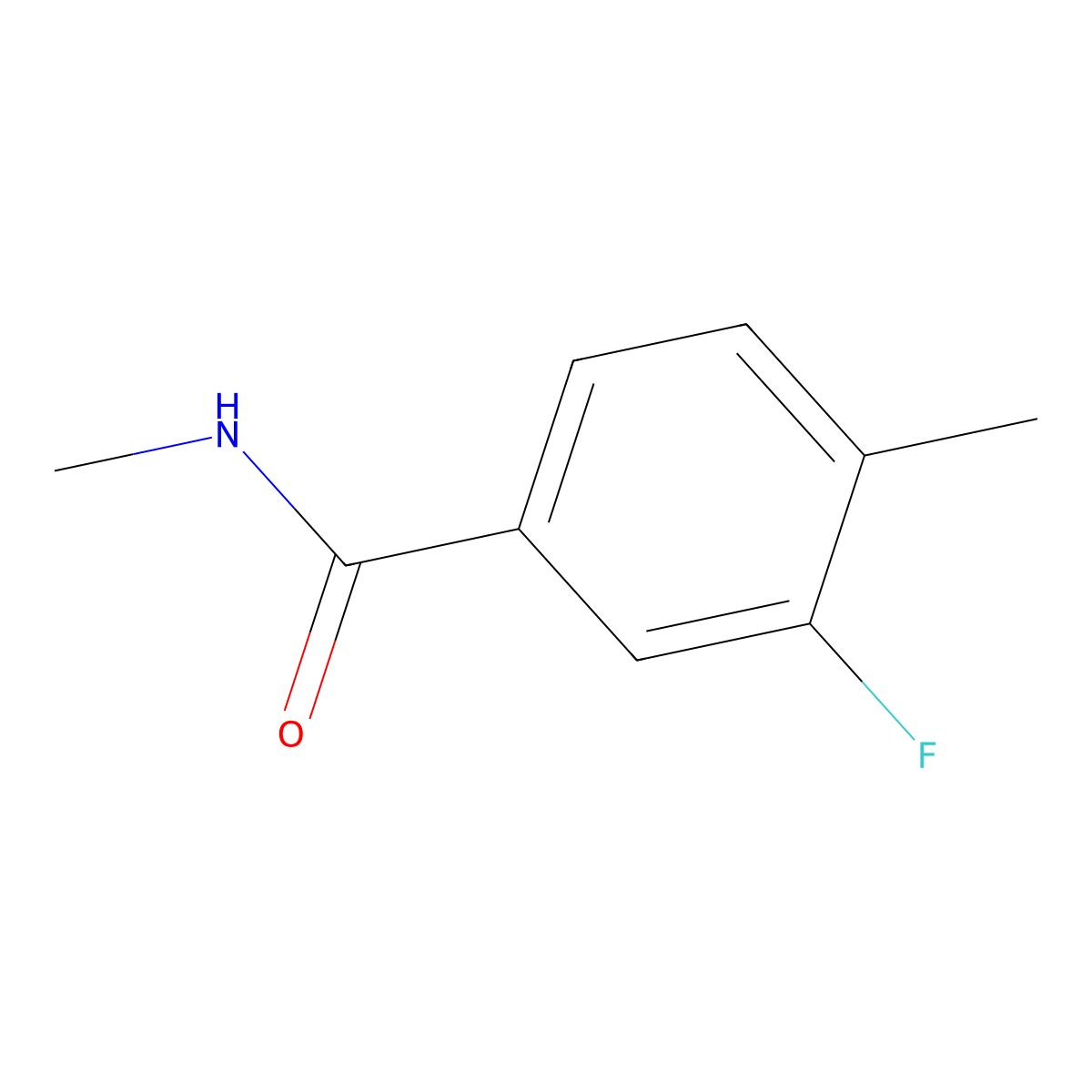 3-fluoro-N,4-dimethylbenzamide molecular structure, CAS 1090829-74-5