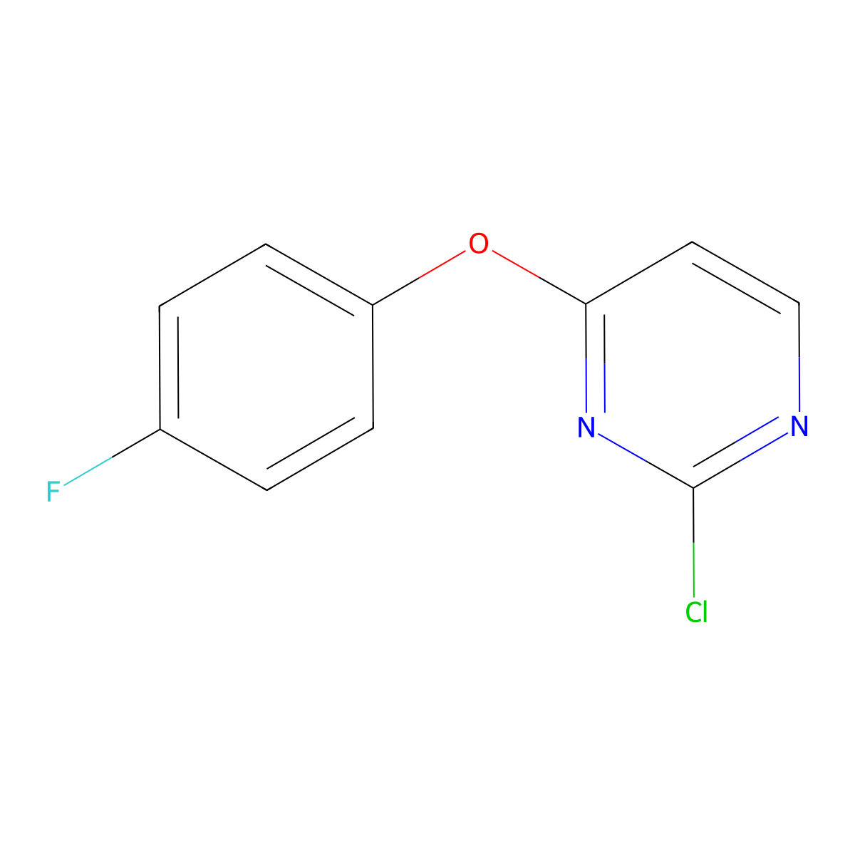 2-Chloro-4-(4-fluorophenoxy)pyrimidine molecular structure, CAS 1090835-72-5