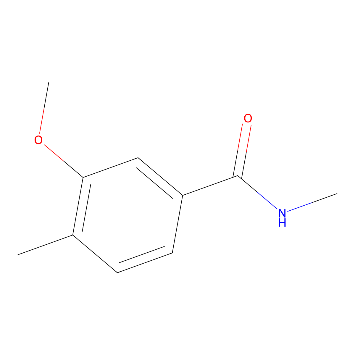 3-methoxy-N,4-dimethylbenzamide molecular structure, CAS 1090859-40-7