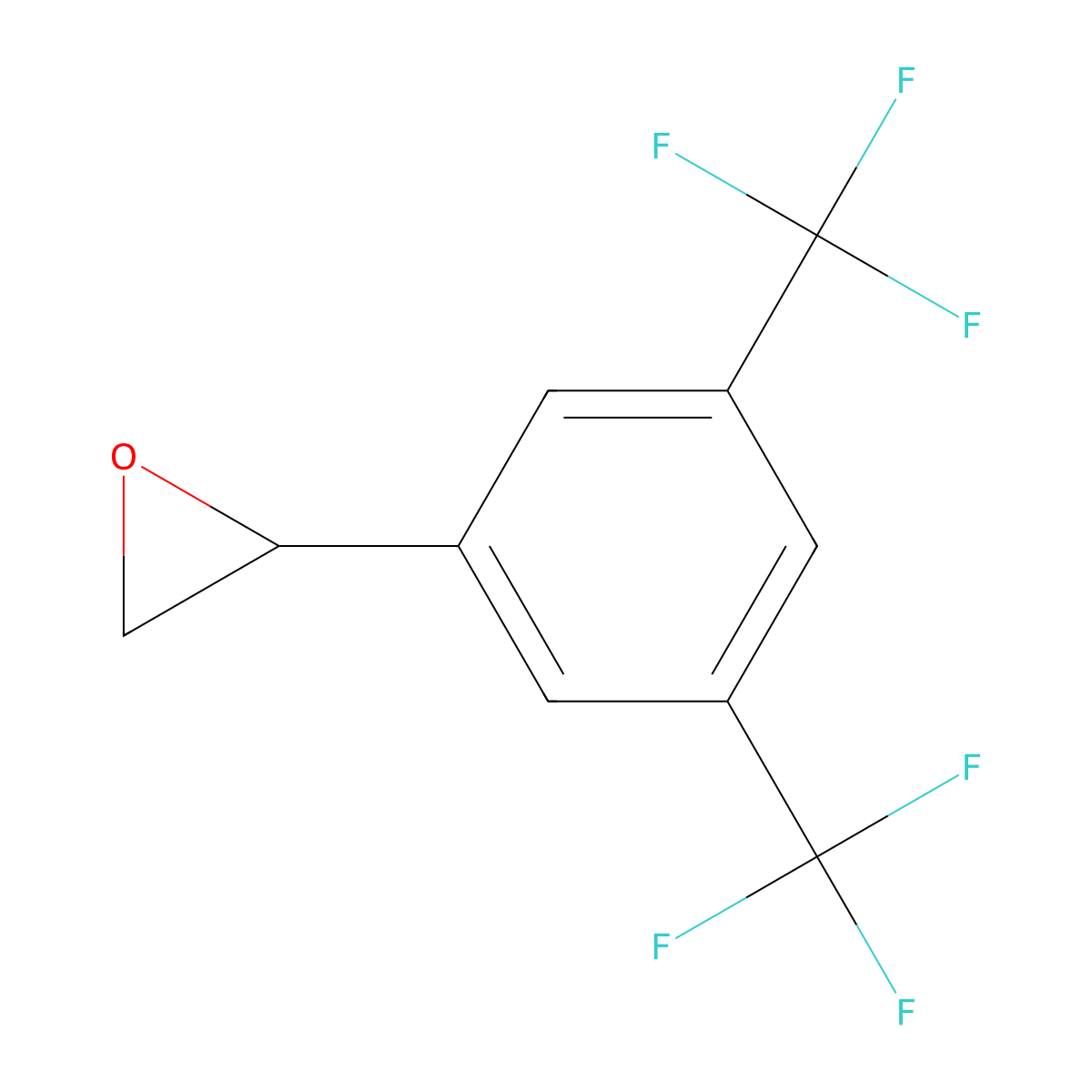 2-[3,5-Bis(trifluoromethyl)phenyl]oxirane molecular structure, CAS 109086-18-2