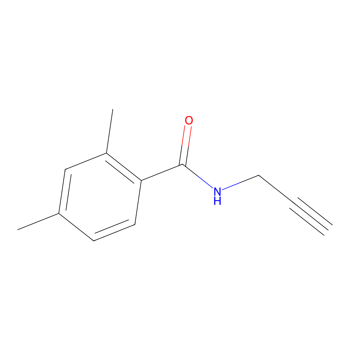 2,4-dimethyl-N-prop-2-ynylbenzamide molecular structure, CAS 1090860-10-8