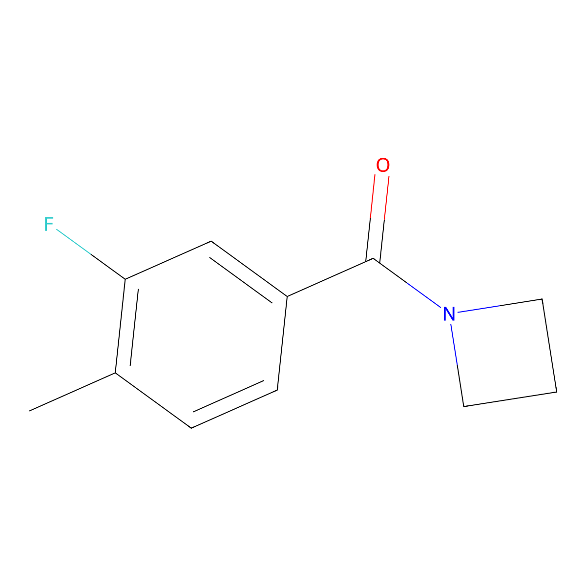 1-Azetidinyl(3-fluoro-4-methylphenyl)methanone molecular structure, CAS 1090863-29-8