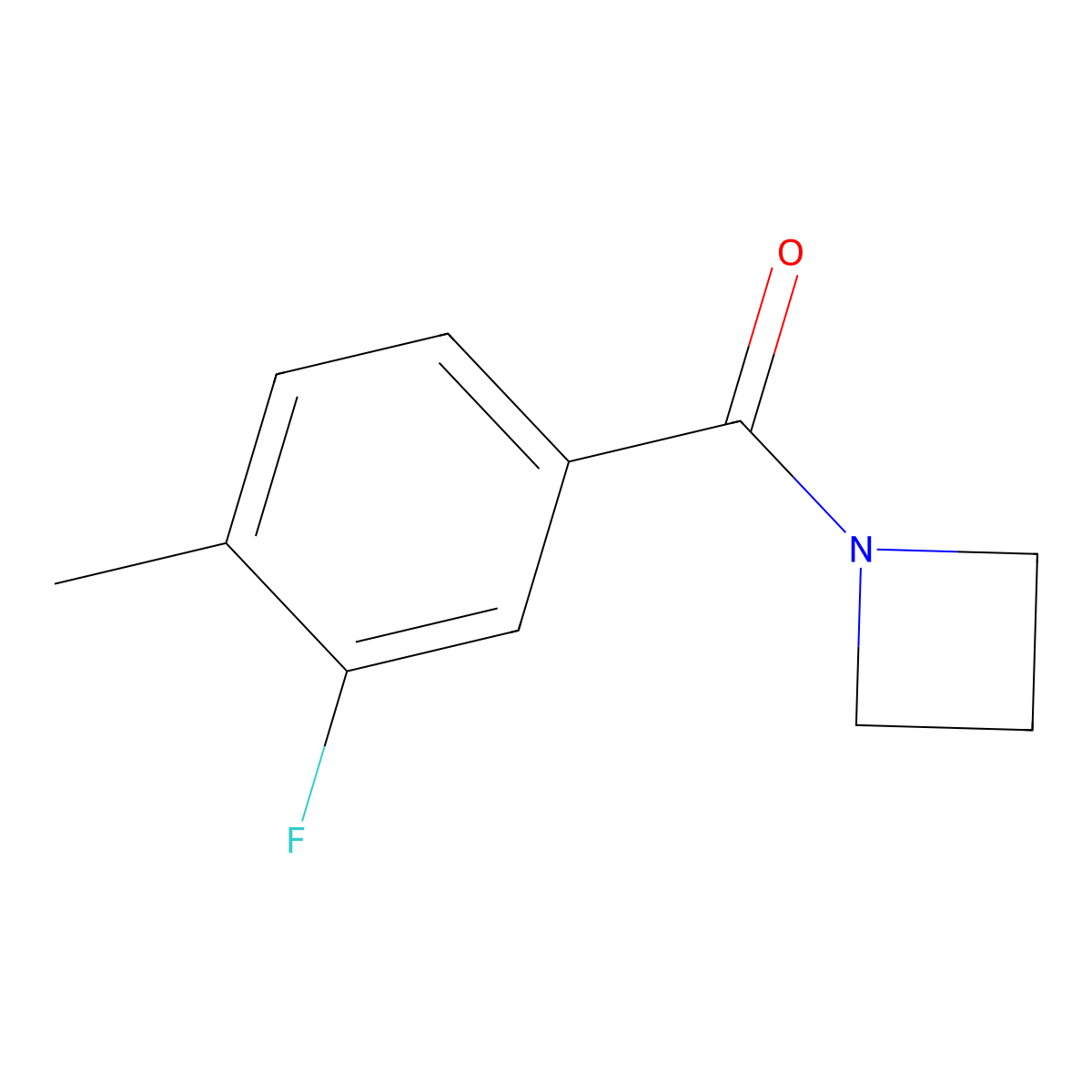 1-Azetidinyl(3-fluoro-4-methylphenyl)methanone molecular structure, CAS 1090863-29-8