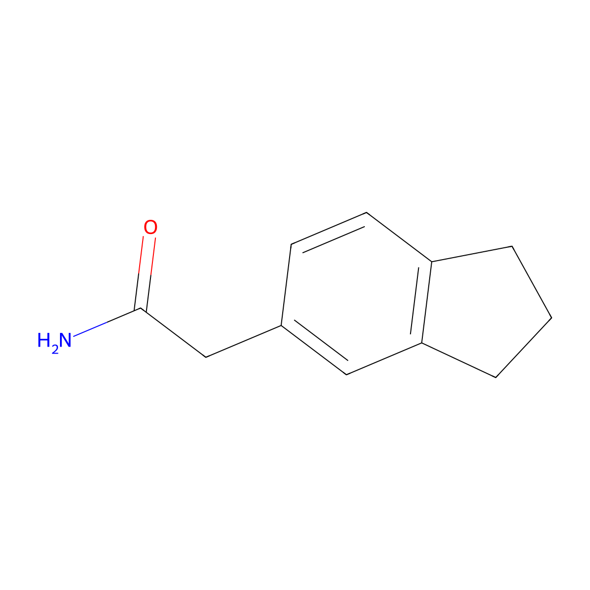 2-(2,3-dihydro-1H-inden-5-yl)acetamide molecular structure, CAS 1090864-62-2