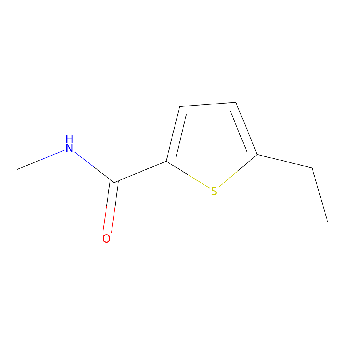 5-ethyl-N-methylthiophene-2-carboxamide molecular structure, CAS 1090881-97-2