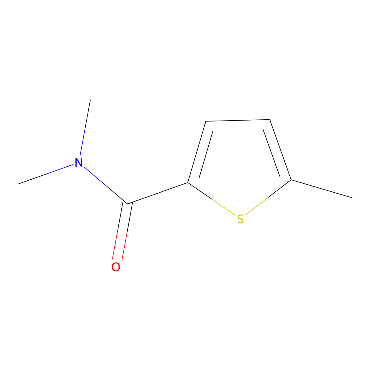 N,N,5-Trimethyl-2-thiophenecarboxamide molecular structure, CAS 1090882-23-7