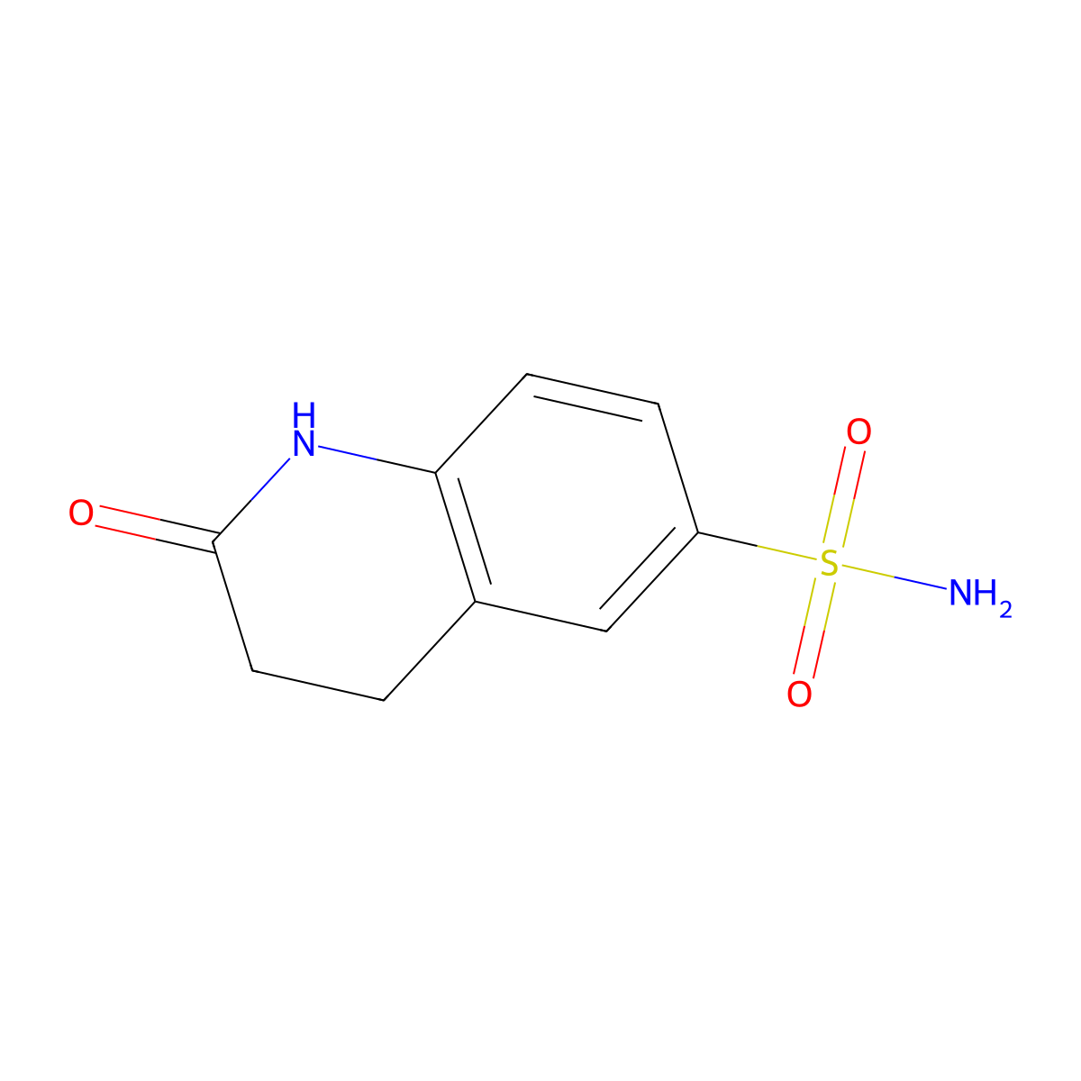 2-Oxo-1,2,3,4-tetrahydroquinoline-6-sulfonamide molecular structure, CAS 1090885-01-0