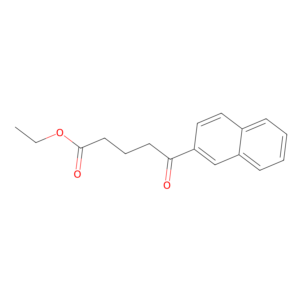 Ethyl 5-(naphthalen-2-yl)-5-oxopentanoate molecular structure, CAS 109089-73-8