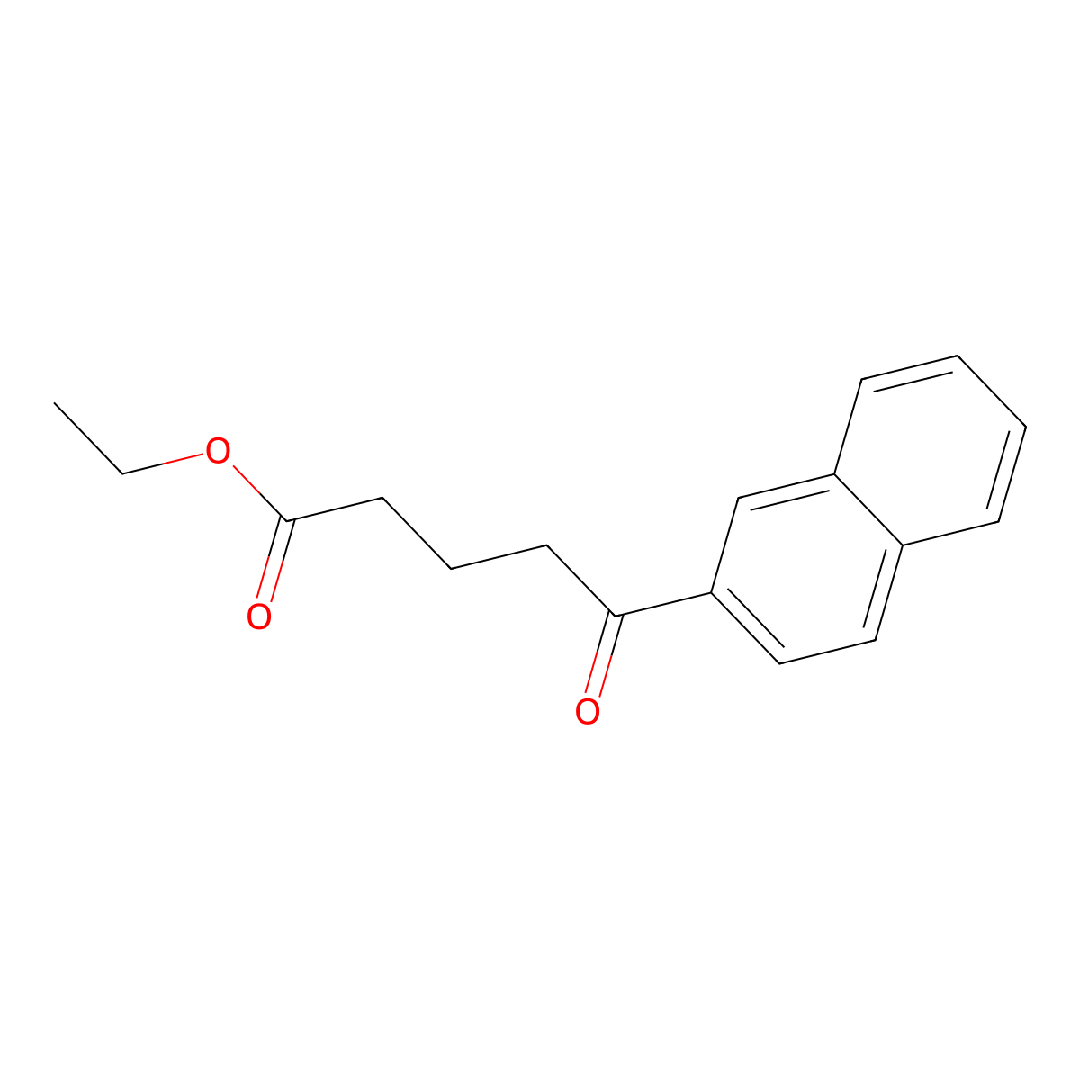 Ethyl 5-(naphthalen-2-yl)-5-oxopentanoate molecular structure, CAS 109089-73-8