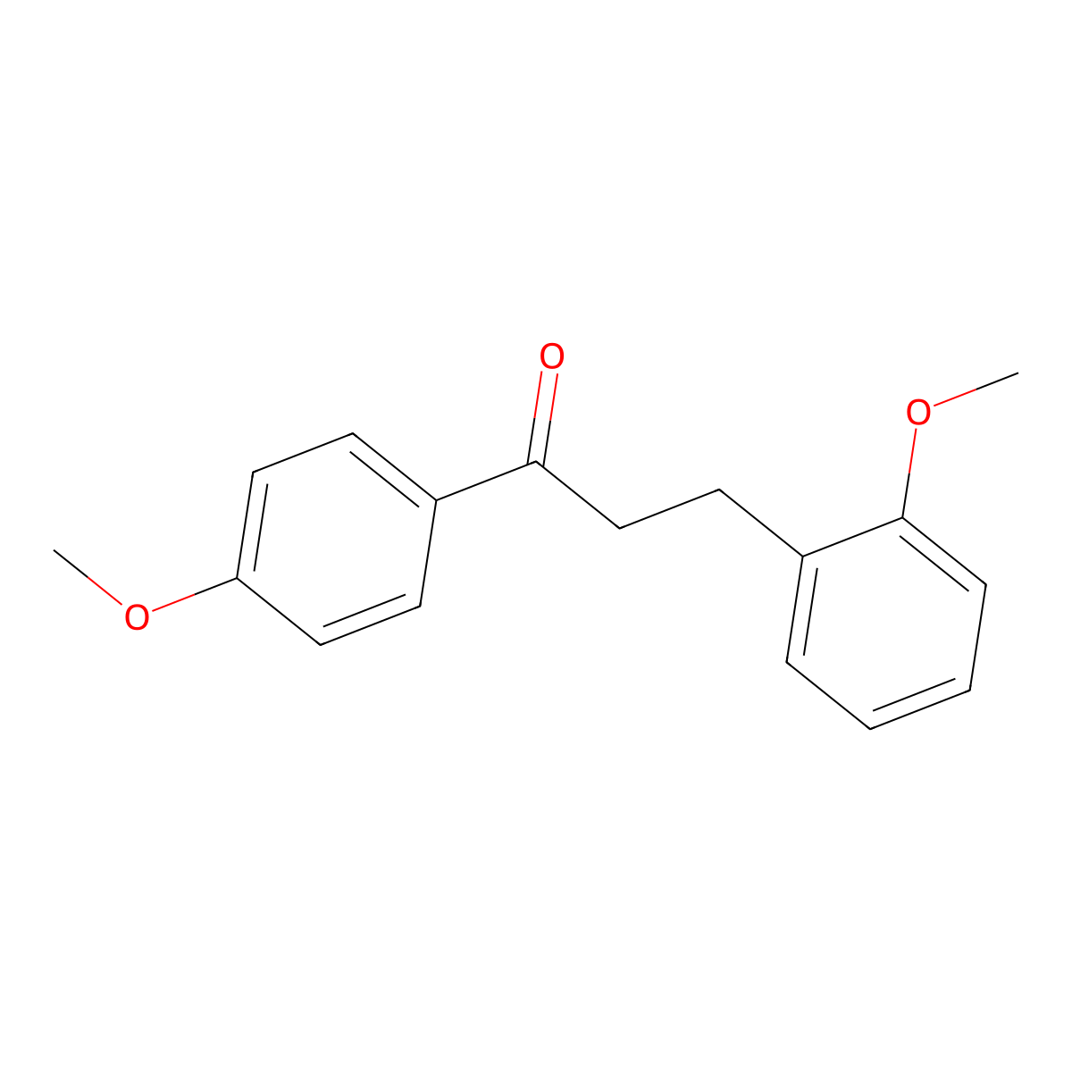 3-(2-Methoxyphenyl)-1-(4-methoxyphenyl)propan-1-one molecular structure, CAS 109089-84-1